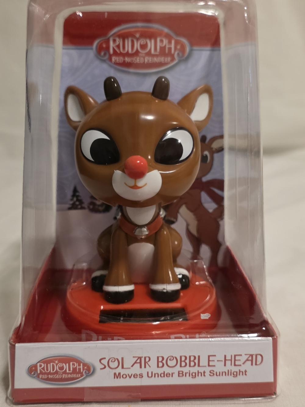 Rudolph The Red Nosed Reindeer Solar Bobble Head Bobblers Star Holiday Christmas